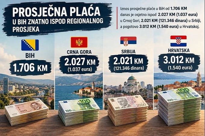 Trojka i ekonomske mjere: Građani BiH žive lošije od susjeda